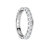 Mappin & Webb 18ct White Gold 1.50ct Round Brilliant Cut Diamond Asymmetric Crown Setting Full Eternity Ring