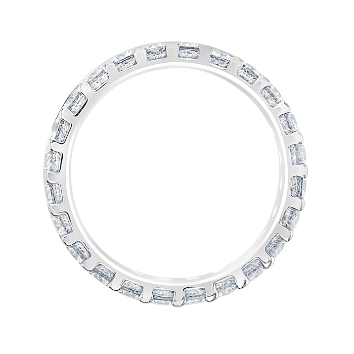 Mappin & Webb 18ct White Gold 1.50ct Round Brilliant Cut Diamond Asymmetric Crown Setting Full Eternity Ring