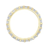 Mappin & Webb 18ct Yellow Gold 1.50ct Round Brilliant Cut Diamond Asymmetric Crown Setting Full Eternity Ring - Ring Size R