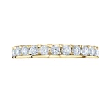 Mappin & Webb 18ct Yellow Gold 1.50ct Round Brilliant Cut Diamond Asymmetric Crown Setting Full Eternity Ring