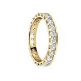 Mappin & Webb 18ct Yellow Gold 1.50ct Round Brilliant Cut Diamond Asymmetric Crown Setting Full Eternity Ring