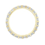 Mappin & Webb 18ct Yellow Gold 1.50ct Round Brilliant Cut Diamond Asymmetric Crown Setting Full Eternity Ring