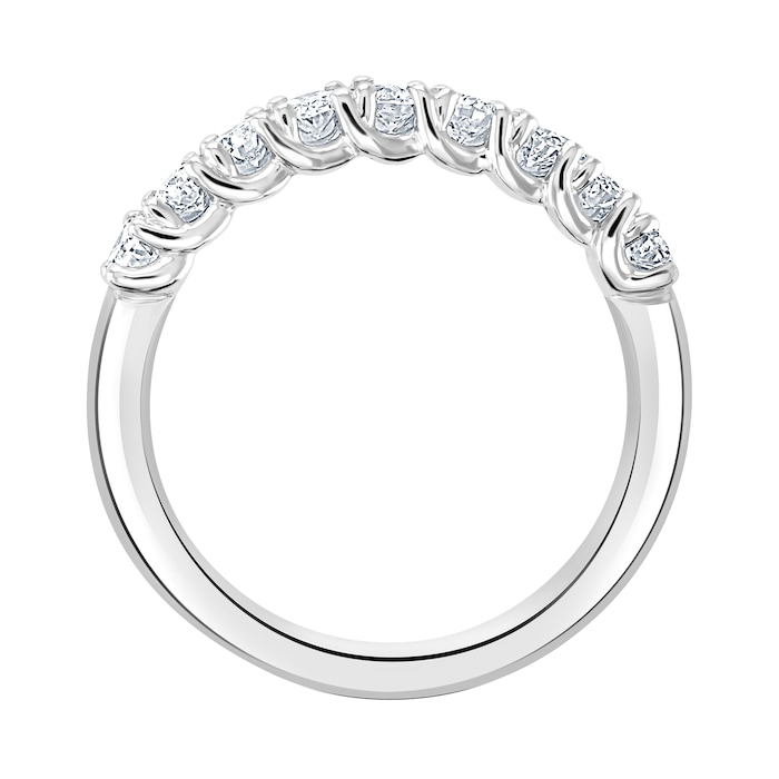 Mappin & Webb Platinum 0.78ct Oval Cut Diamond Fancy Half Eternity Ring