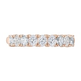 Mappin & Webb 18ct Rose Gold 0.78ct Oval Cut Diamond Fancy Half Eternity Ring