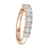 Mappin & Webb 18ct Rose Gold 0.78ct Oval Cut Diamond Fancy Half Eternity Ring