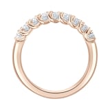 Mappin & Webb 18ct Rose Gold 0.78ct Oval Cut Diamond Fancy Half Eternity Ring