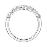 Mappin & Webb 18ct White Gold 0.78ct Oval Cut Diamond Fancy Half Eternity Ring