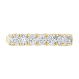 Mappin & Webb 18ct Yellow Gold 0.78ct Oval Cut Diamond Fancy Half Eternity Ring