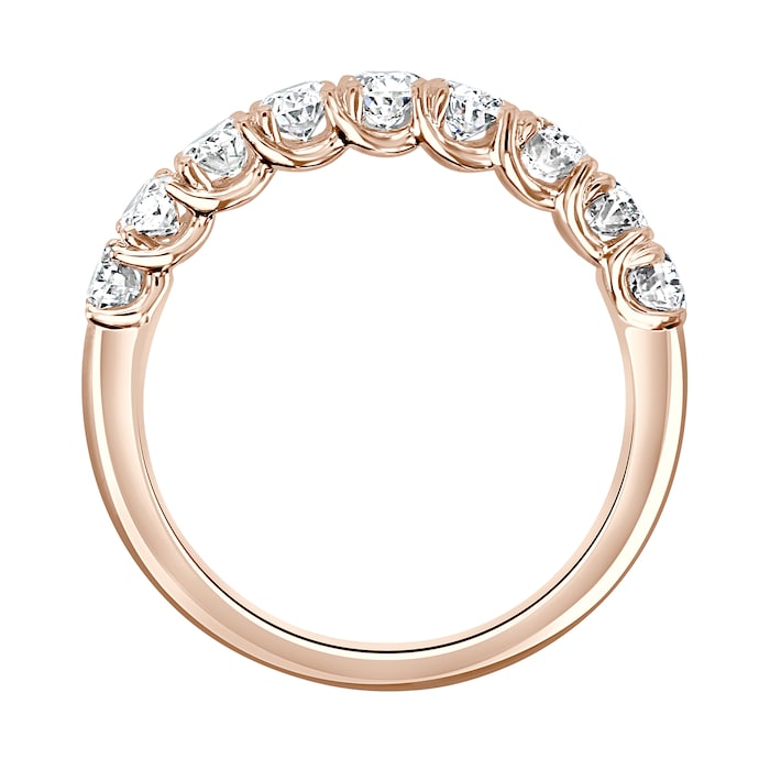 Mappin & Webb 18ct Rose Gold 1.19ct Oval Cut Diamond Fancy Half Eternity Ring