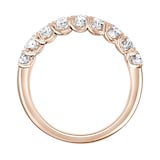 Mappin & Webb 18ct Rose Gold 1.19ct Oval Cut Diamond Fancy Half Eternity Ring