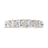 Mappin & Webb 18ct Rose Gold 1.19ct Oval Cut Diamond Fancy Half Eternity Ring