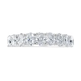 Mappin & Webb 18ct White Gold 1.19ct Oval Cut Diamond Fancy Half Eternity Ring