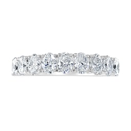 06507262 - 18ct White Gold 1.19ct Oval Cut Diamond Fancy Half Eternity Ring