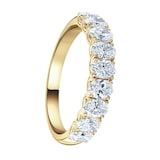 Mappin & Webb 18ct Yellow Gold 1.19ct Oval Cut Diamond Fancy Half Eternity Ring