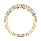 Mappin & Webb 18ct Yellow Gold 1.19ct Oval Cut Diamond Fancy Half Eternity Ring