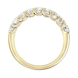 Mappin & Webb 18ct Yellow Gold 1.19ct Oval Cut Diamond Fancy Half Eternity Ring