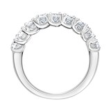 Mappin & Webb Platinum 1.64ct Oval Cut Diamond Fancy Half Eternity Ring