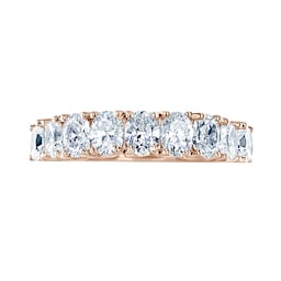 06507268 - 18ct Rose Gold 1.64ct Oval Cut Diamond Fancy Half Eternity Ring