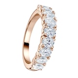 Mappin & Webb 18ct Rose Gold 1.64ct Oval Cut Diamond Fancy Half Eternity Ring