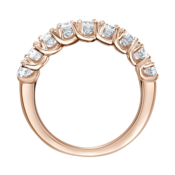 Mappin & Webb 18ct Rose Gold 1.64ct Oval Cut Diamond Fancy Half Eternity Ring