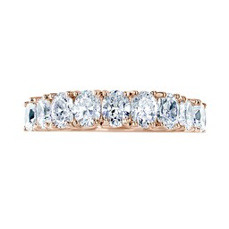 06507269 - 18ct Rose Gold 1.64ct Oval Cut Diamond Fancy Half Eternity Ring