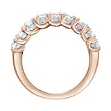 Mappin & Webb 18ct Rose Gold 1.64ct Oval Cut Diamond Fancy Half Eternity Ring