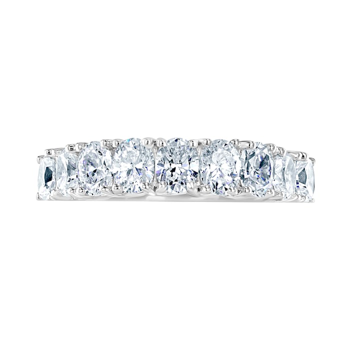 Mappin & Webb 18ct White Gold 1.64ct Oval Cut Diamond Fancy Half Eternity Ring