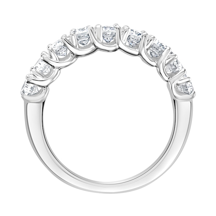 Mappin & Webb 18ct White Gold 1.64ct Oval Cut Diamond Fancy Half Eternity Ring