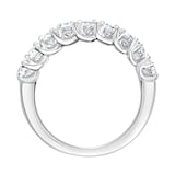 Mappin & Webb 18ct White Gold 1.64ct Oval Cut Diamond Fancy Half Eternity Ring