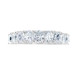 Mappin & Webb 18ct White Gold 1.64ct Oval Cut Diamond Fancy Half Eternity Ring - Ring Size H