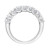 Mappin & Webb 18ct White Gold 1.64ct Oval Cut Diamond Fancy Half Eternity Ring - Ring Size H