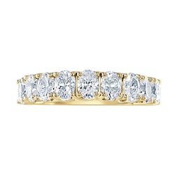 06507272 - 18ct Yellow Gold 1.64ct Oval Cut Diamond Fancy Half Eternity Ring