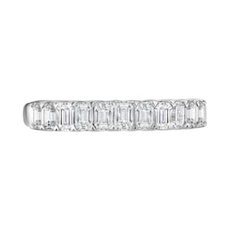 06507276 - Platinum 0.98ct Emerald Cut Diamond Fancy Half Eternity Ring