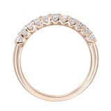 Mappin & Webb 18ct Rose Gold 0.98ct Emerald Cut Diamond Fancy Half Eternity Ring