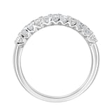 Mappin & Webb 18ct White Gold 0.98ct Emerald Cut Diamond Fancy Half Eternity Ring