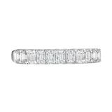 Mappin & Webb 18ct White Gold 0.98ct Emerald Cut Diamond Fancy Half Eternity Ring