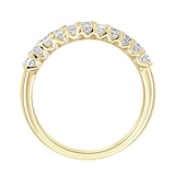 Mappin & Webb 18ct Yellow Gold 0.98ct Emerald Cut Diamond Fancy Half Eternity Ring