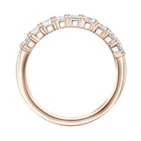 Mappin & Webb 18ct Rose Gold 1.19ct Emerald Cut Diamond Fancy Half Eternity Ring - Ring Size N