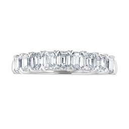 06507288 - 18ct White Gold 1.19ct Emerald Cut Diamond Fancy Half Eternity Ring