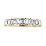 Mappin & Webb 18ct Yellow Gold 1.19ct Emerald Cut Diamond Fancy Half Eternity Ring