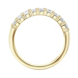 Mappin & Webb 18ct Yellow Gold 1.19ct Emerald Cut Diamond Fancy Half Eternity Ring