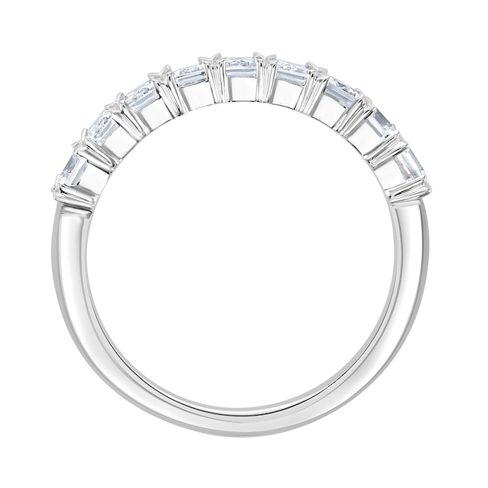 Mappin & Webb Platinum 1.64ct Emerald Cut Diamond Fancy Half Eternity Ring