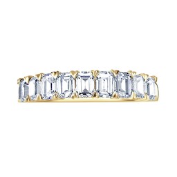 06507299 - 18ct Yellow Gold 1.64ct Emerald Cut Diamond Fancy Half Eternity Ring