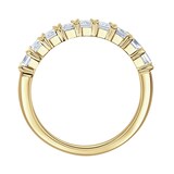 Mappin & Webb 18ct Yellow Gold 1.64ct Emerald Cut Diamond Fancy Half Eternity Ring