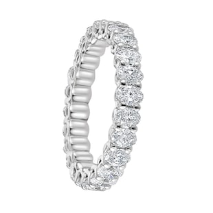 Mappin & Webb Platinum 2.00ct Oval Cut Diamond Claw Set Full Eternity Ring