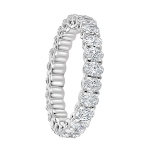 Mappin & Webb Platinum 2.00ct Oval Cut Diamond Claw Set Full Eternity Ring