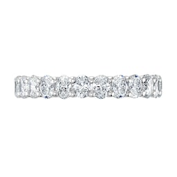 06507307 - 18ct White Gold 2.00ct Oval Cut Diamond Claw Set Full Eternity Ring
