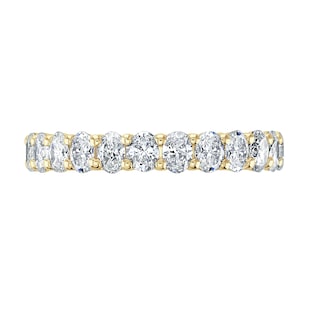 Mappin & Webb 18ct Yellow Gold 2.00ct Oval Cut Diamond Claw Set Full Eternity Ring