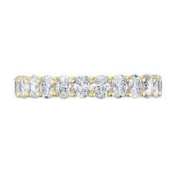 06507309 - 18ct Yellow Gold 2.00ct Oval Cut Diamond Claw Set Full Eternity Ring