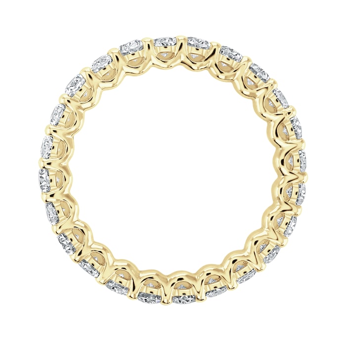 Mappin & Webb 18ct Yellow Gold 2.00ct Oval Cut Diamond Claw Set Full Eternity Ring